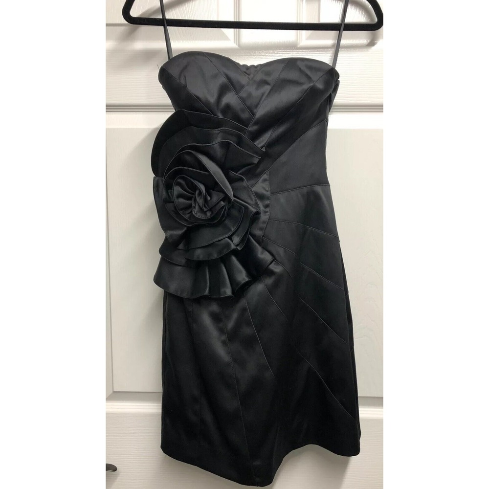 White House Black Market Black Strapless Cocktail Dress Evening Dress Sz 00 A9